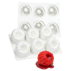 Moule en silicone framboises x6